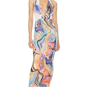AFRM NWT Dakota Maxi Dress in Spring Marble Size Small
